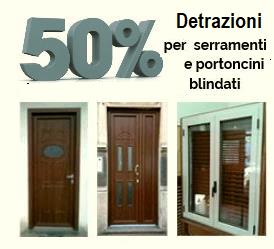 DETRAZIONI FISCALI INFISSI SERRAMENTI PORTE PORTONI, FINESTRE, TENDE, TAPPARELLE E ZANZARIERE